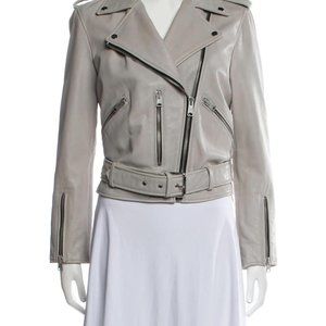 All Saints grey leather jacket BASICALLY NEW!